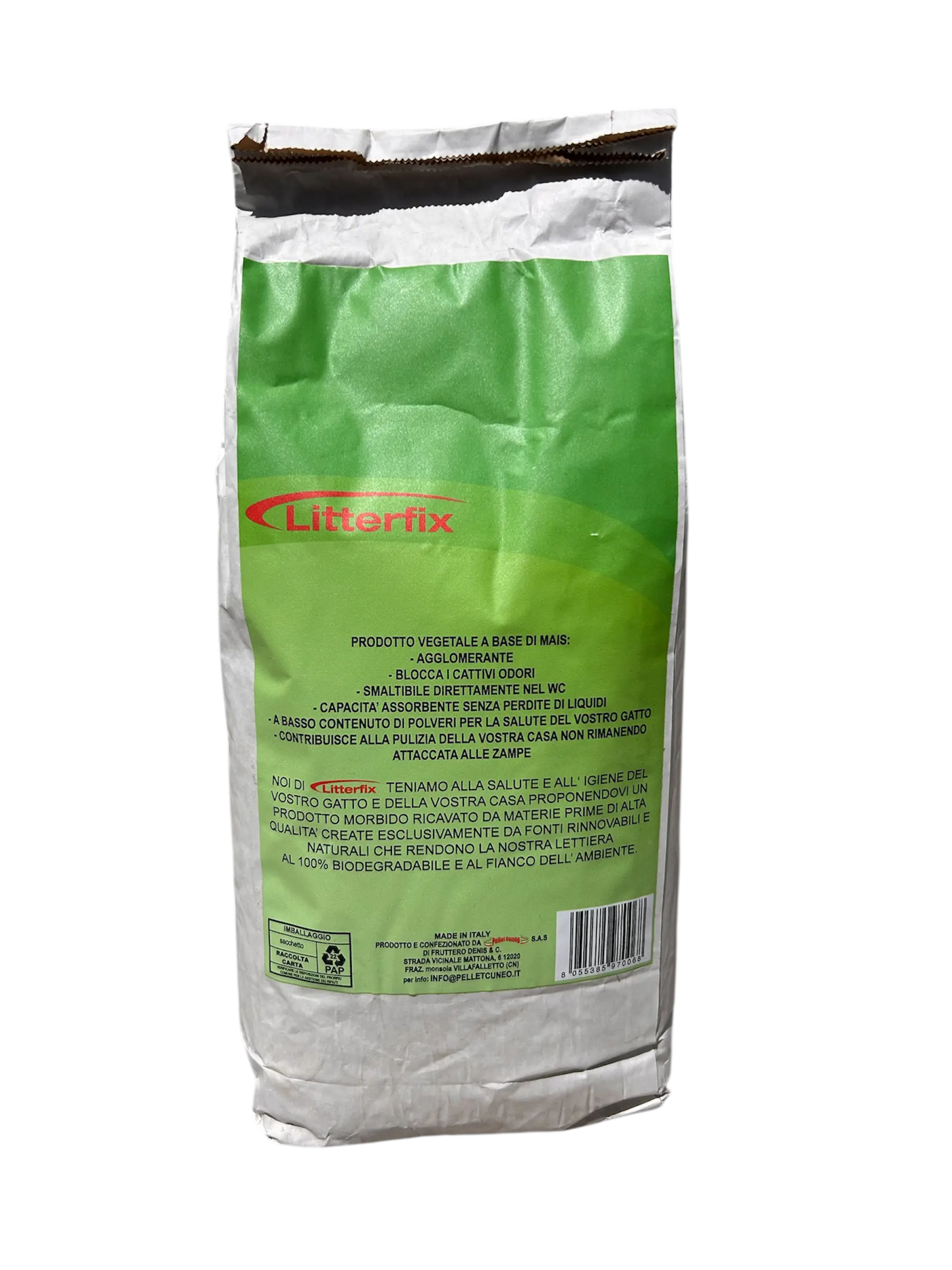 Litterfix - Lettiera Vegetale a base di Mais per Gatti