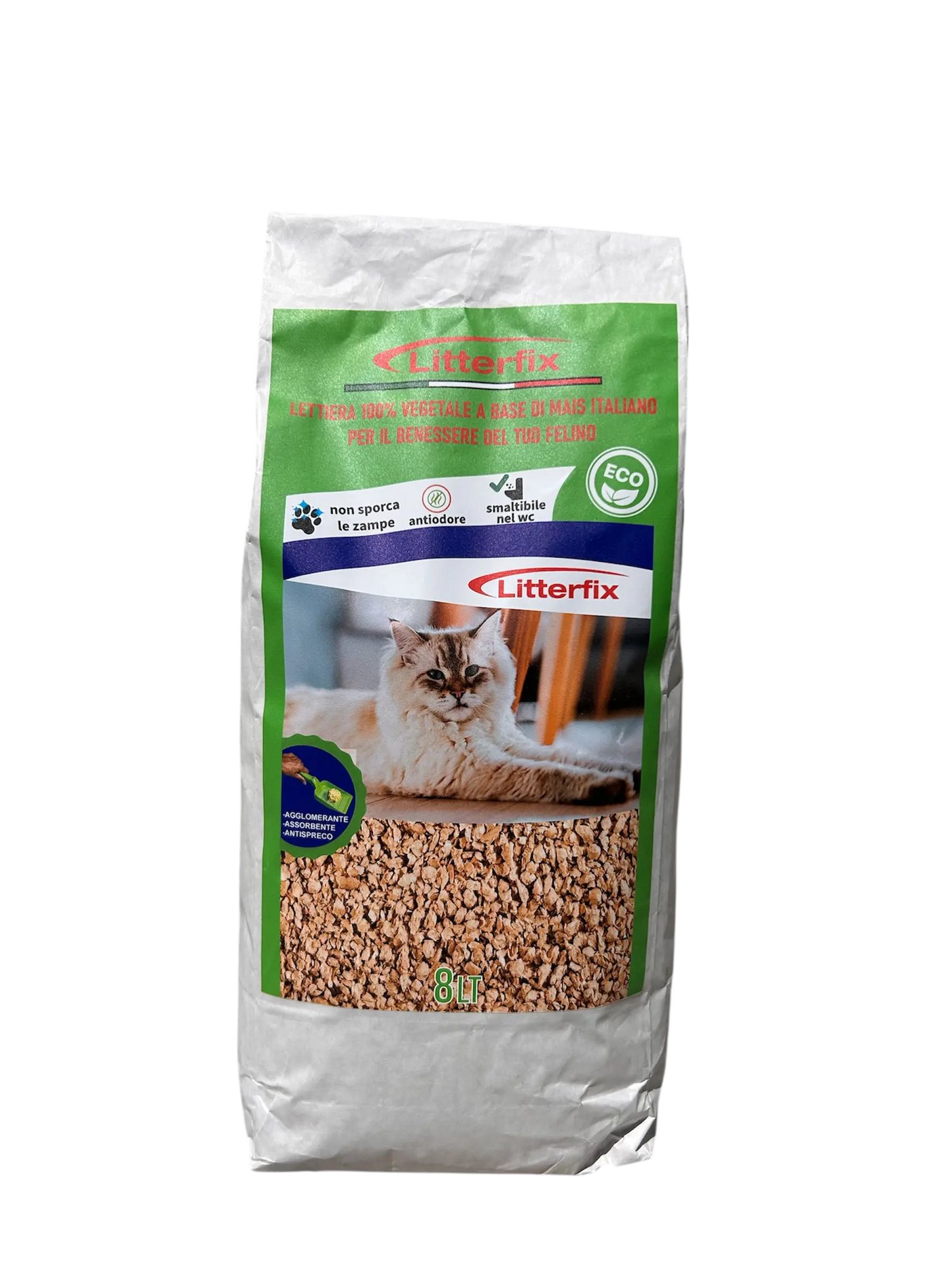Litterfix - Lettiera Vegetale a base di Mais per Gatti