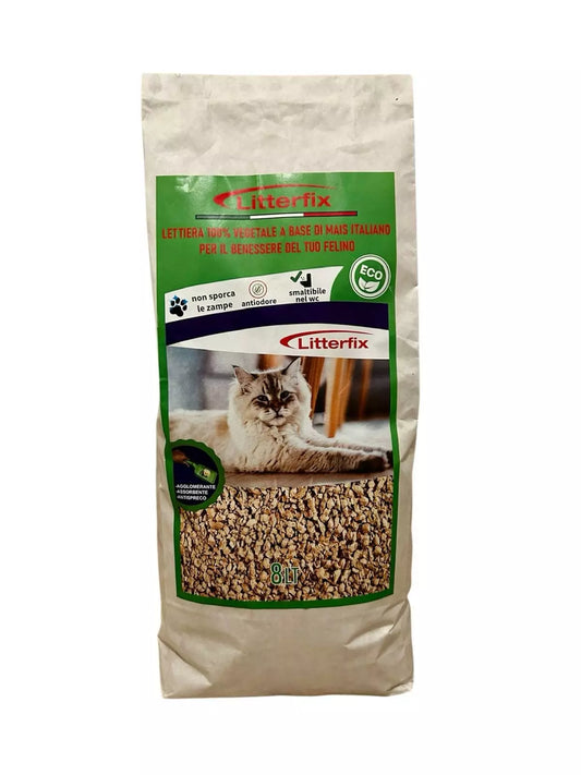 Litterfix - Lettiera Vegetale per Gatti 100% Naturale e Agglomerante